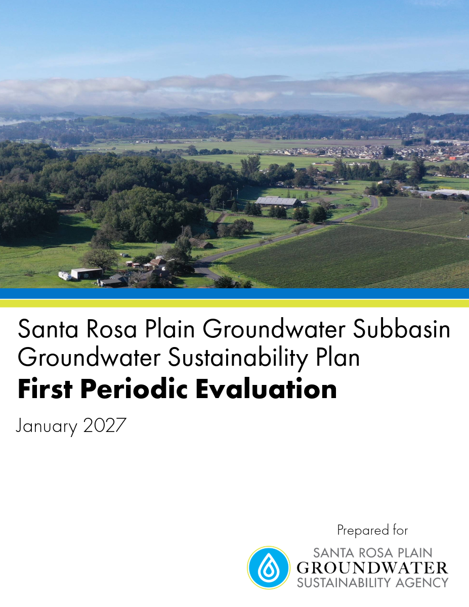 cover of an official report with a photo of a valley with farms and buildings