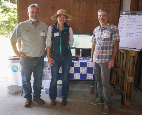 three people representing the local Groundwater Agency pose for a photo