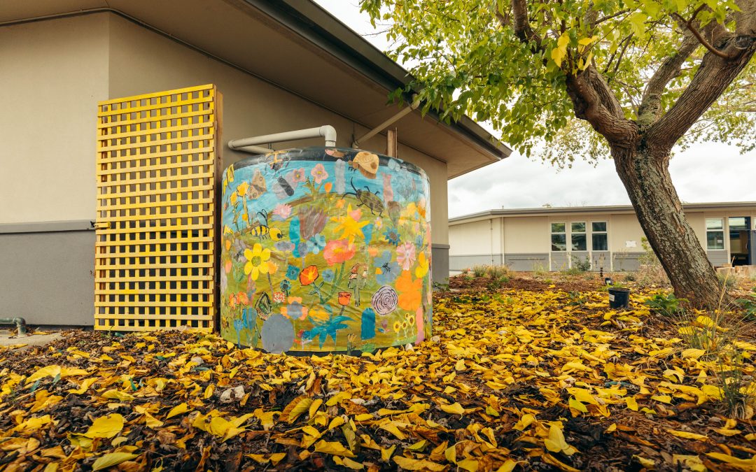 painted water tank
