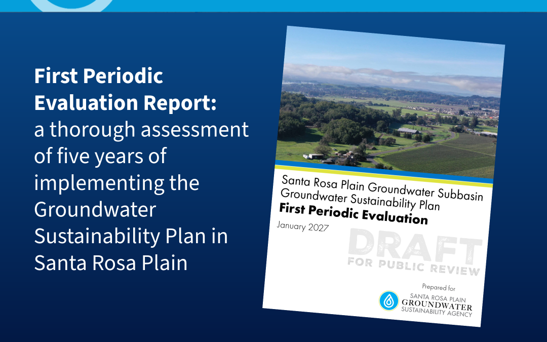 cover of the periodic evaluation report with a blue background and a notice that public comment period is beginning